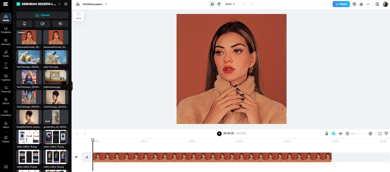 Edit image in CapCut