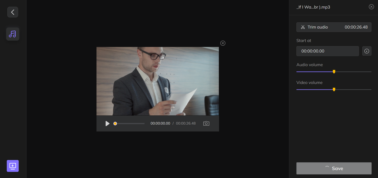 How to add music to video online free, no watermark via HitPaw Online