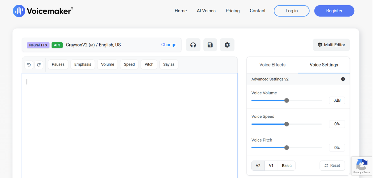 Voicemaker interface