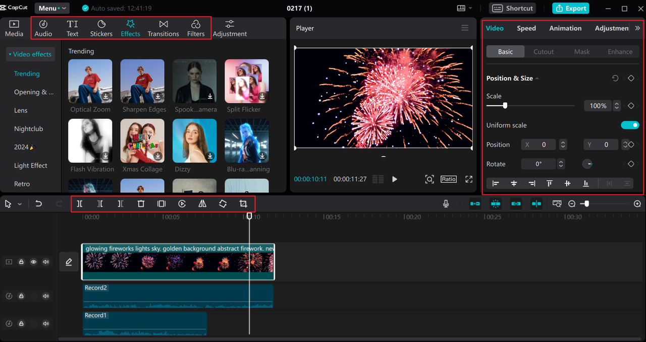 Audio and video resources on CapCut desktop, the best free audio recording and editing software