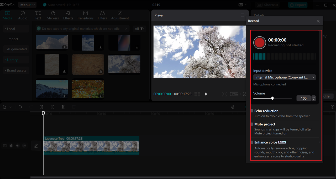 How to record audio on the CapCut desktop editor and free audio recording software