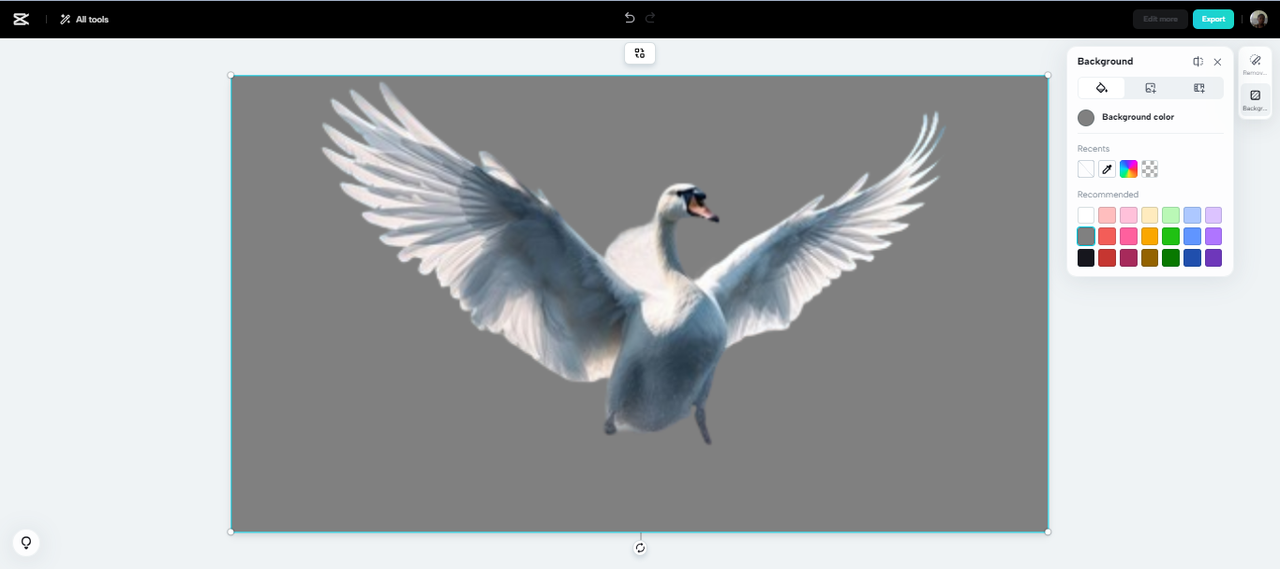 Add new backdrop to image in CapCut cutout