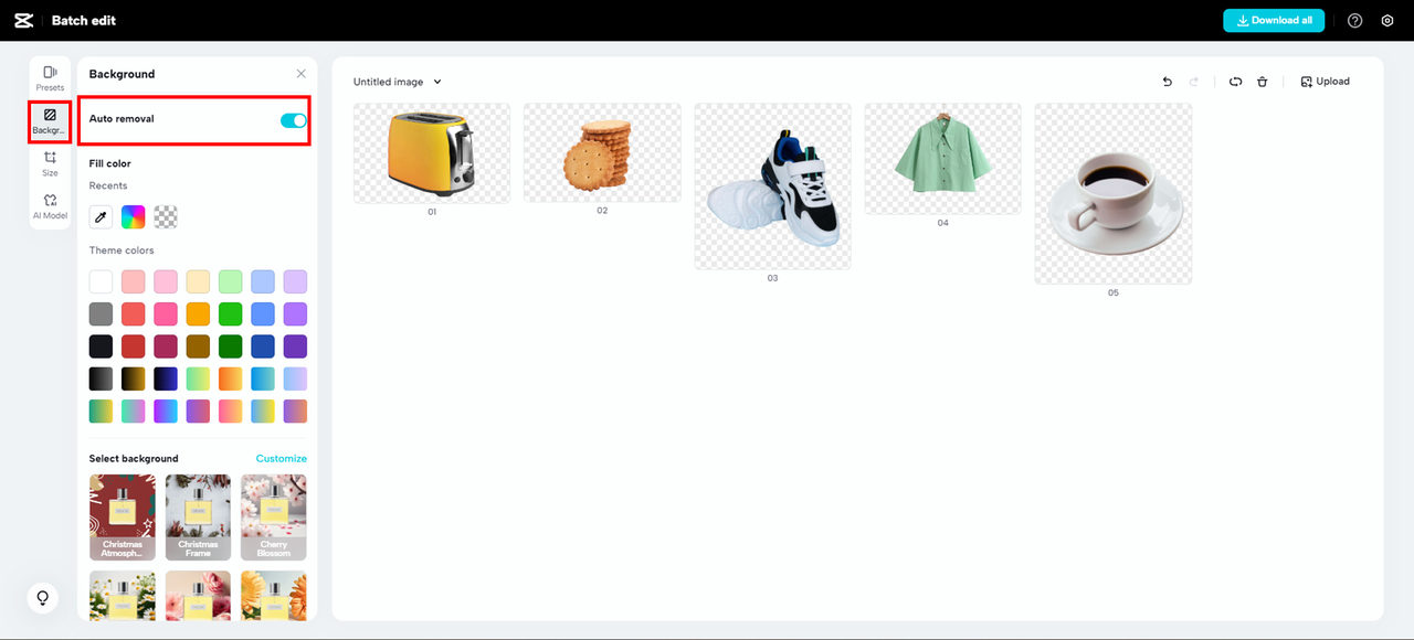 auto removal feature