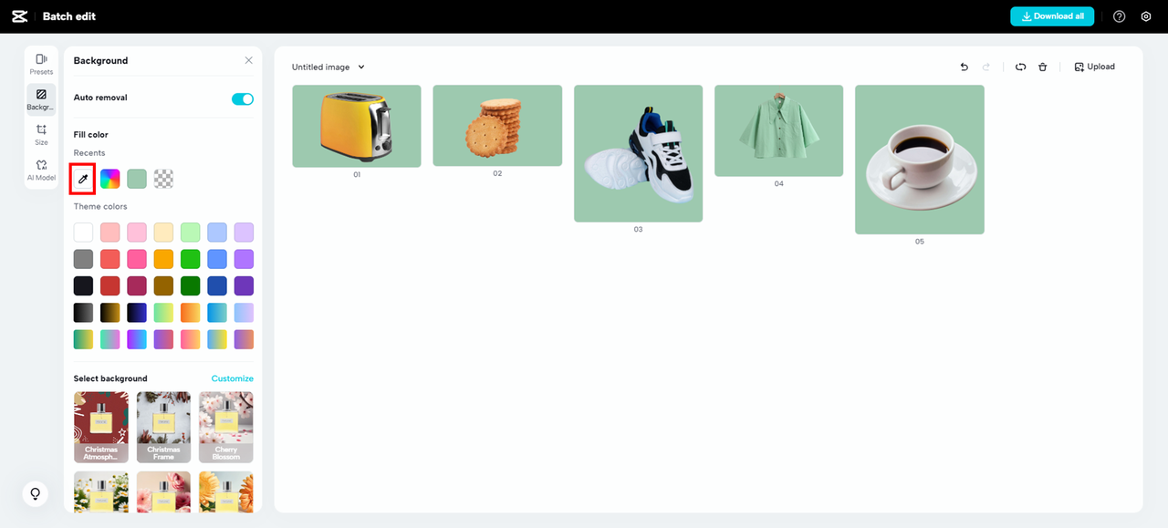 smart color picker feature