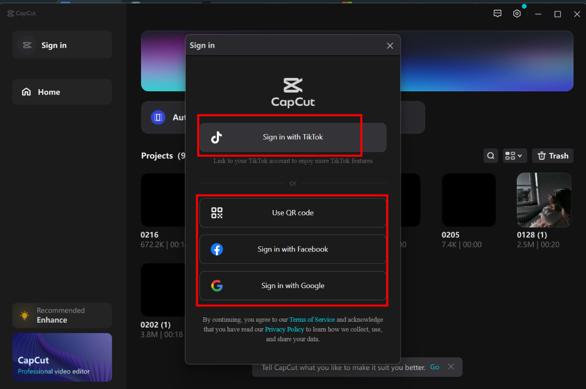 Download and sign up