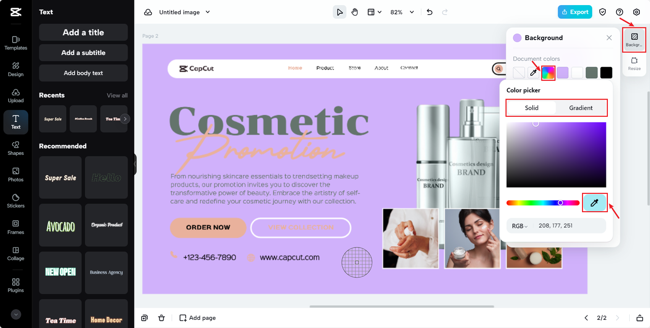 Background color picker