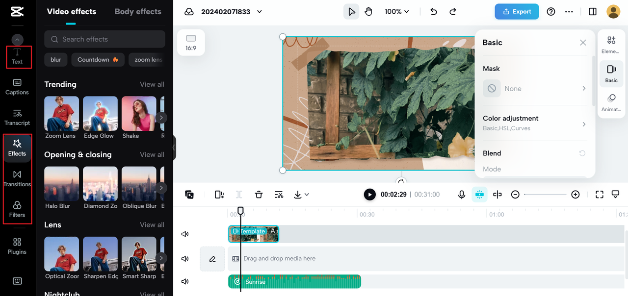 Video resources on the CapCut online video editor and music studio recording app