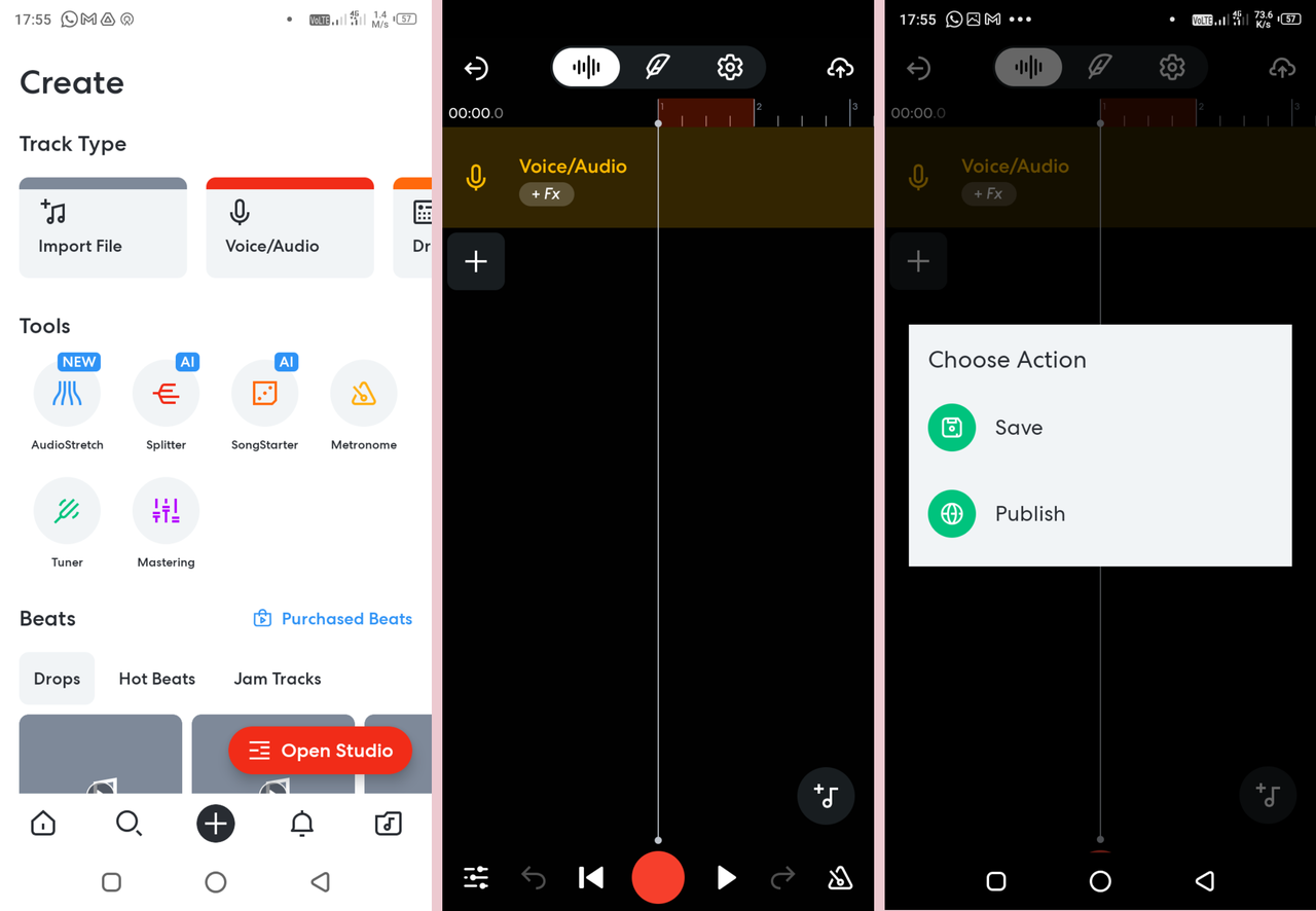 BandLab music studio app interface
