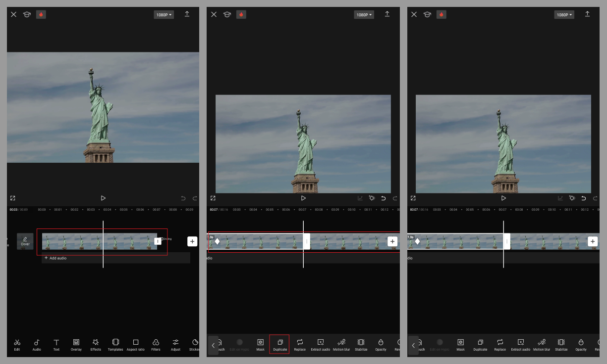 how to loop a video on CapCut mobile