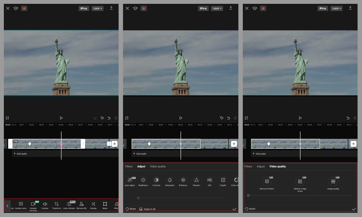 advanced edits on CapCut mobile