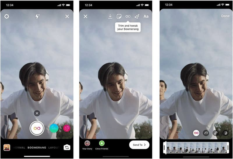 loop a video on iPhone on Instagram