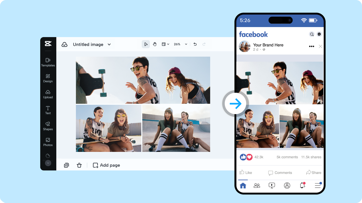 how do you make a collage on facebook