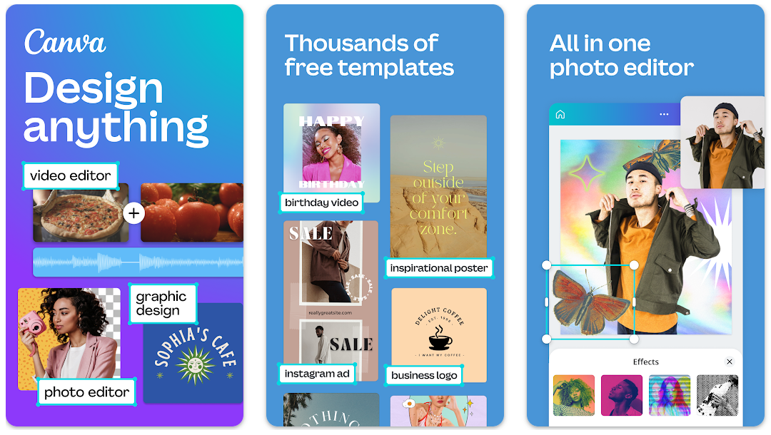 Key features of Canva mobile app