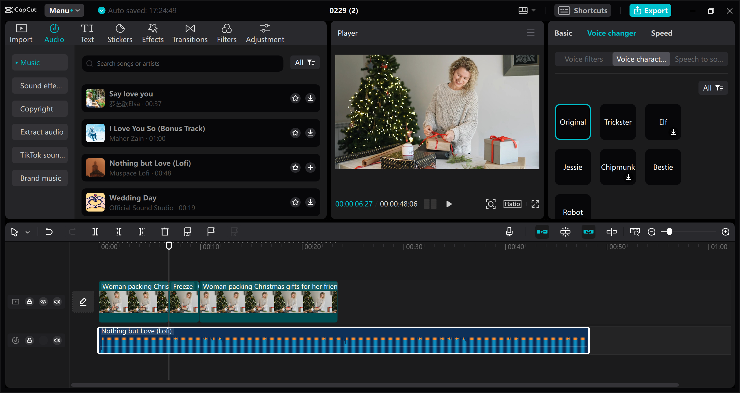 Video editing features of CapCut desktop video editor