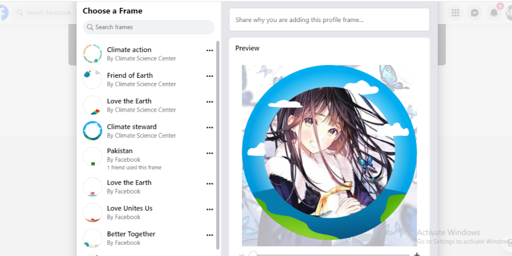design your frame using the template