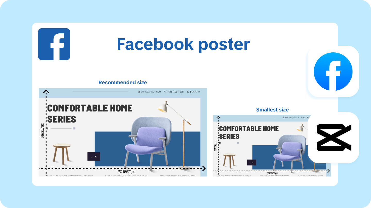 facebook poster size