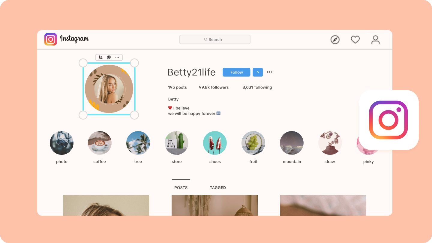 instagram profile editor
