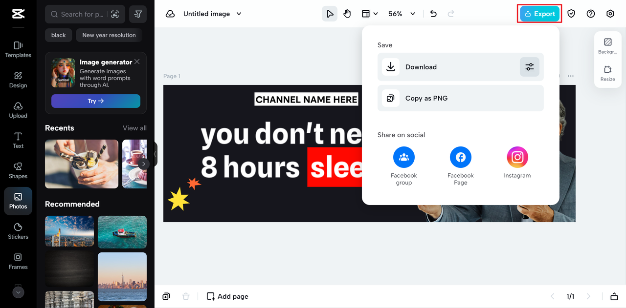 Export your Twitter header