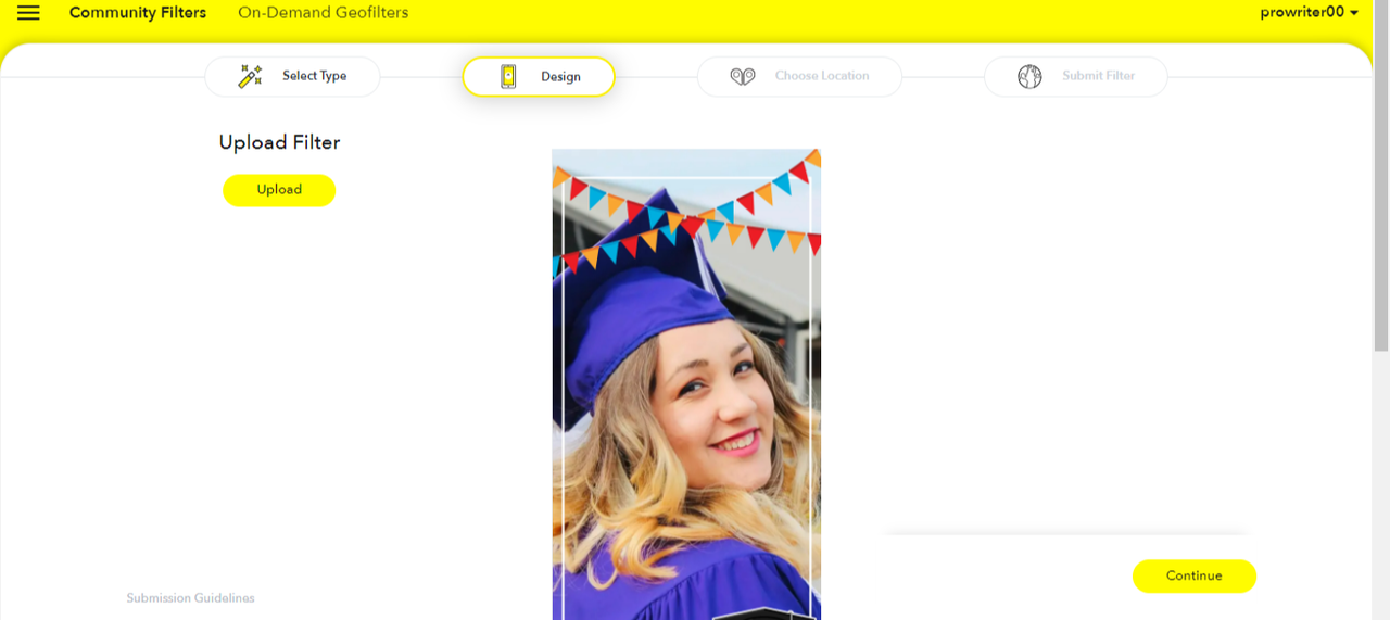 Snapchat geofilter designer
