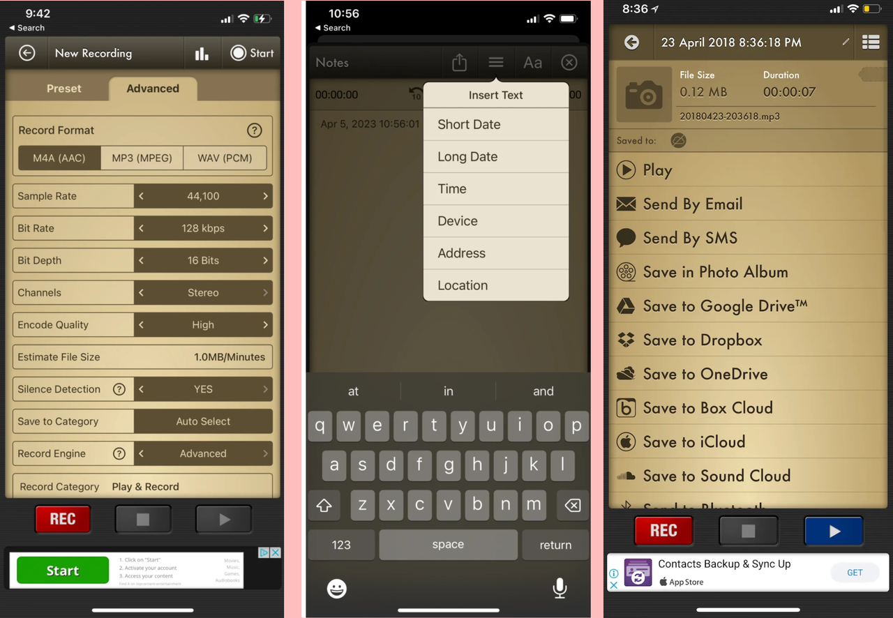 How to record audio on the Voice Record Pro voice recorder on iPhone