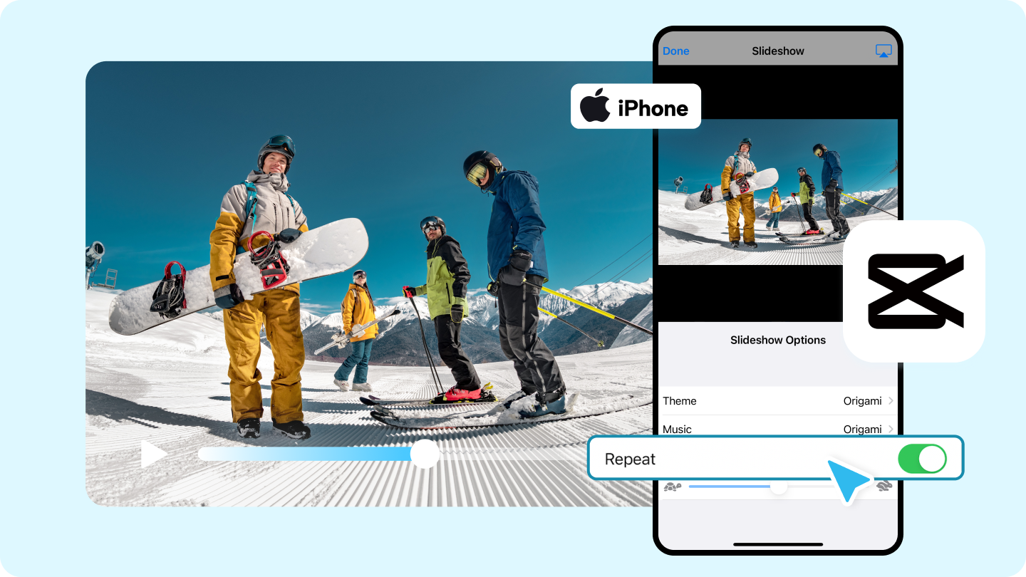 Wie man ein Video auf dem iPhone schleift