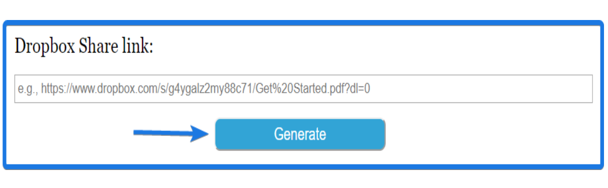 How to force a shared Dropbox link to download or render
