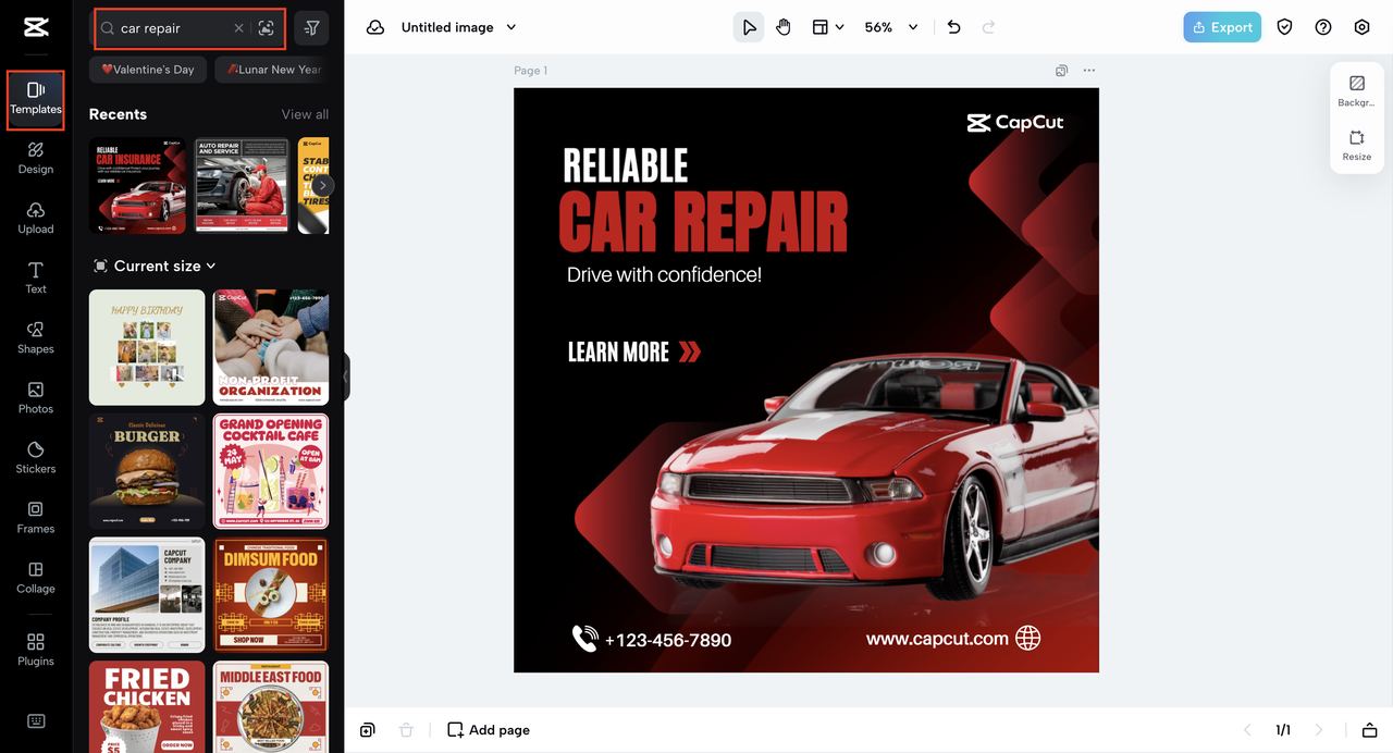 Auto repair shop logo templates