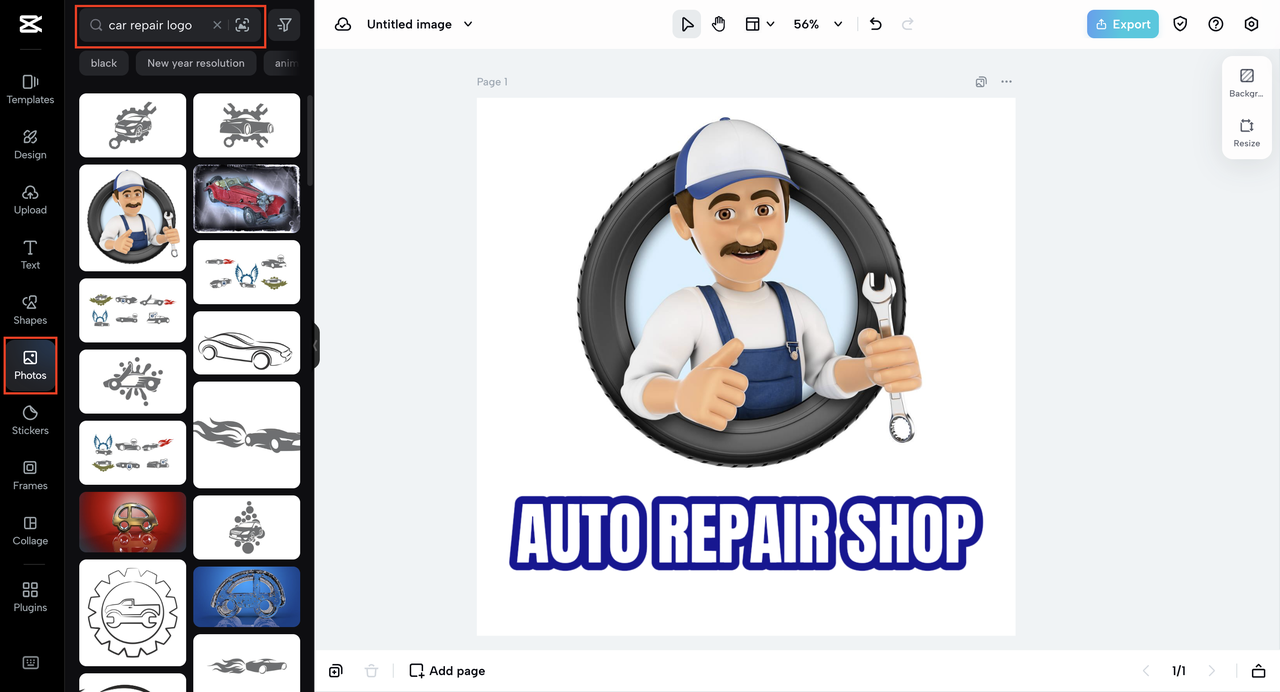 Huge free photo library on CapCut Online