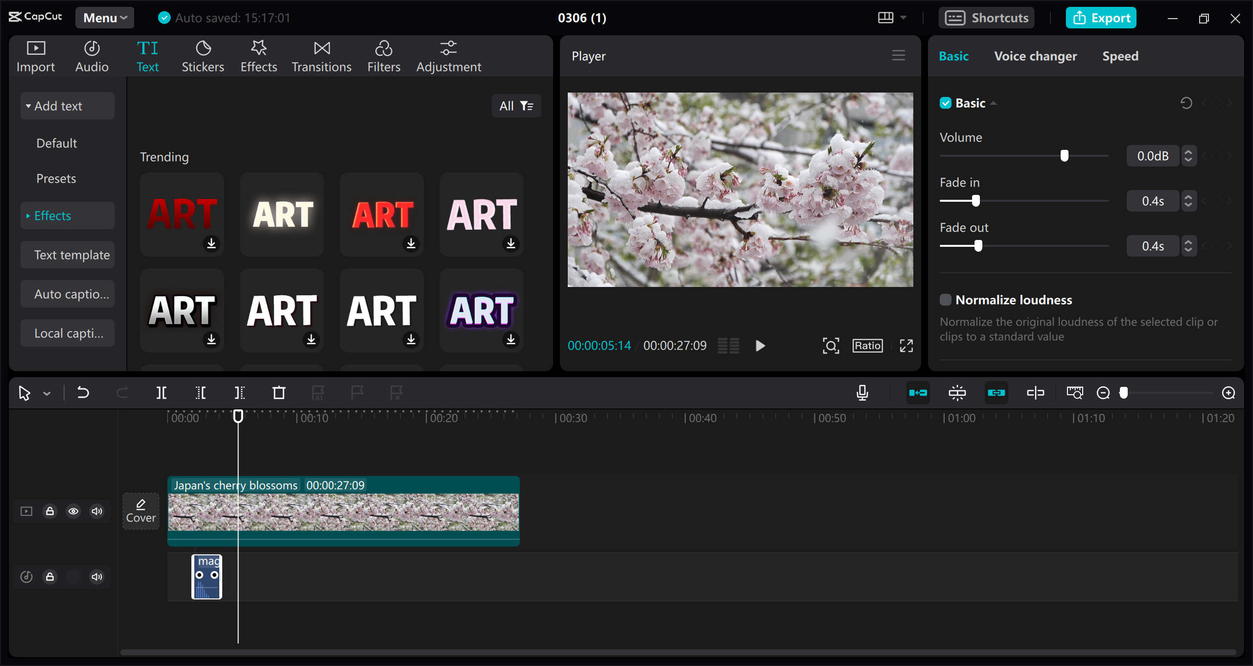 CapCut desktop video editor