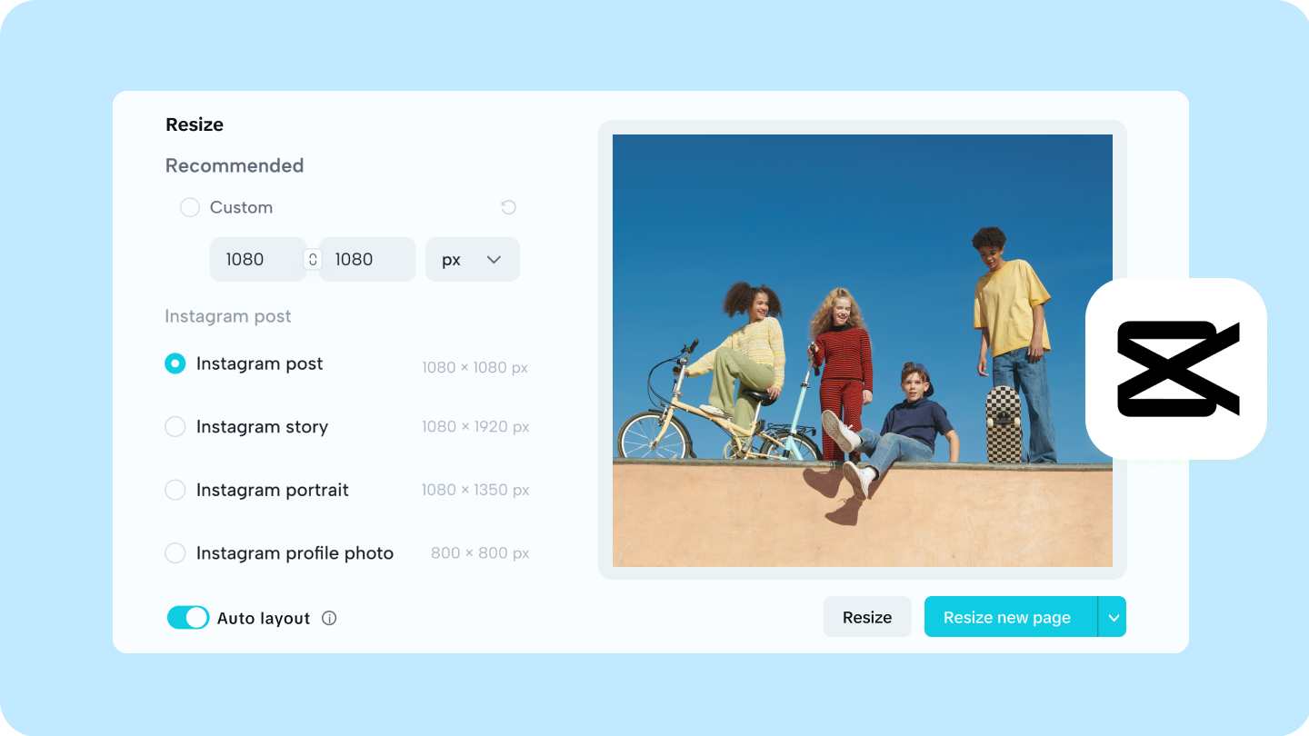 how to make a photo fit Instagram