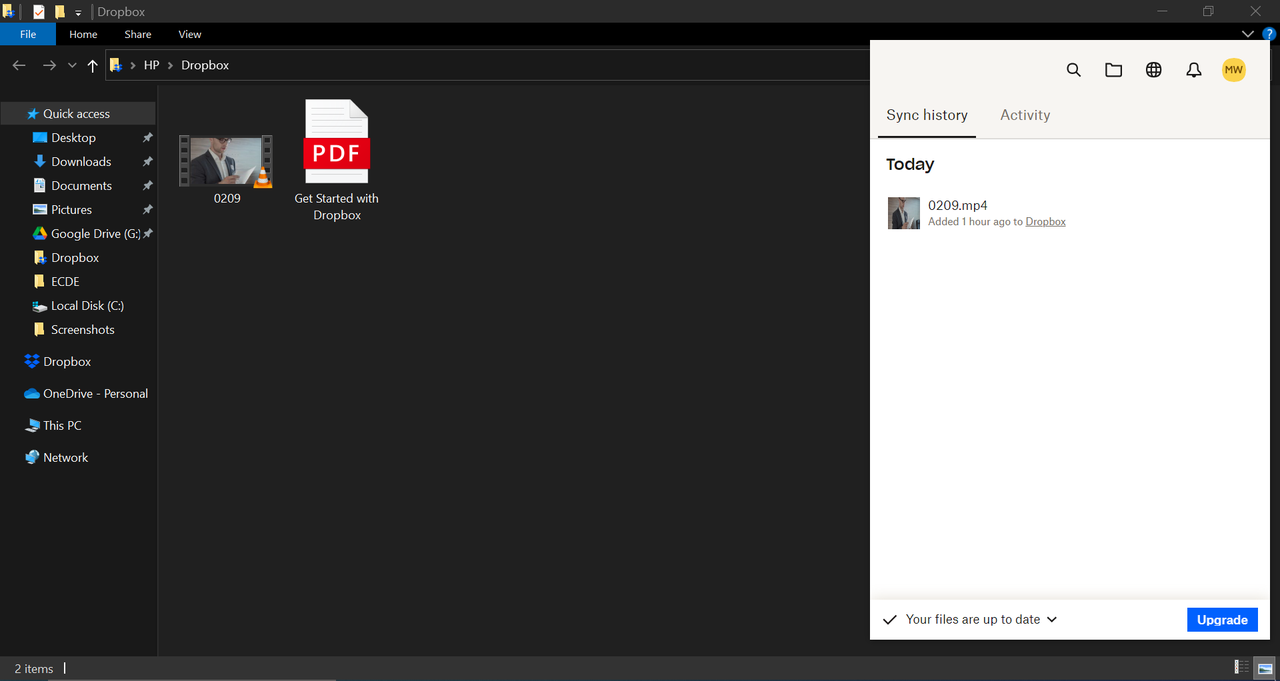 Download Dropbox video to computer