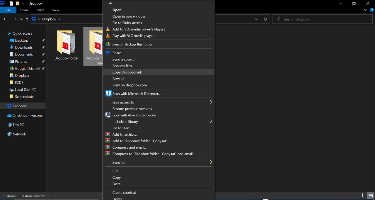 Dropbox desktop download for files and folders