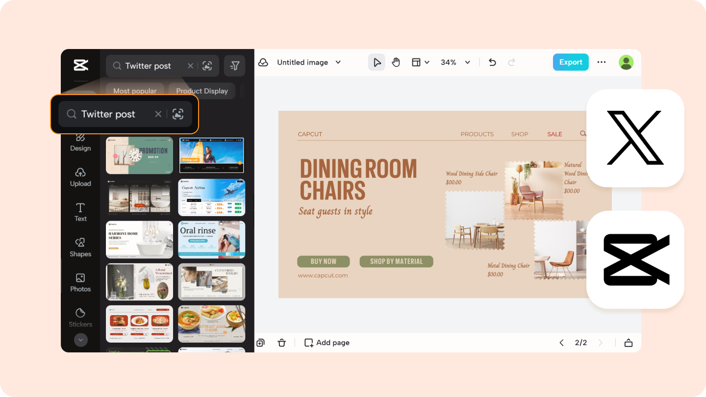 twitter post template