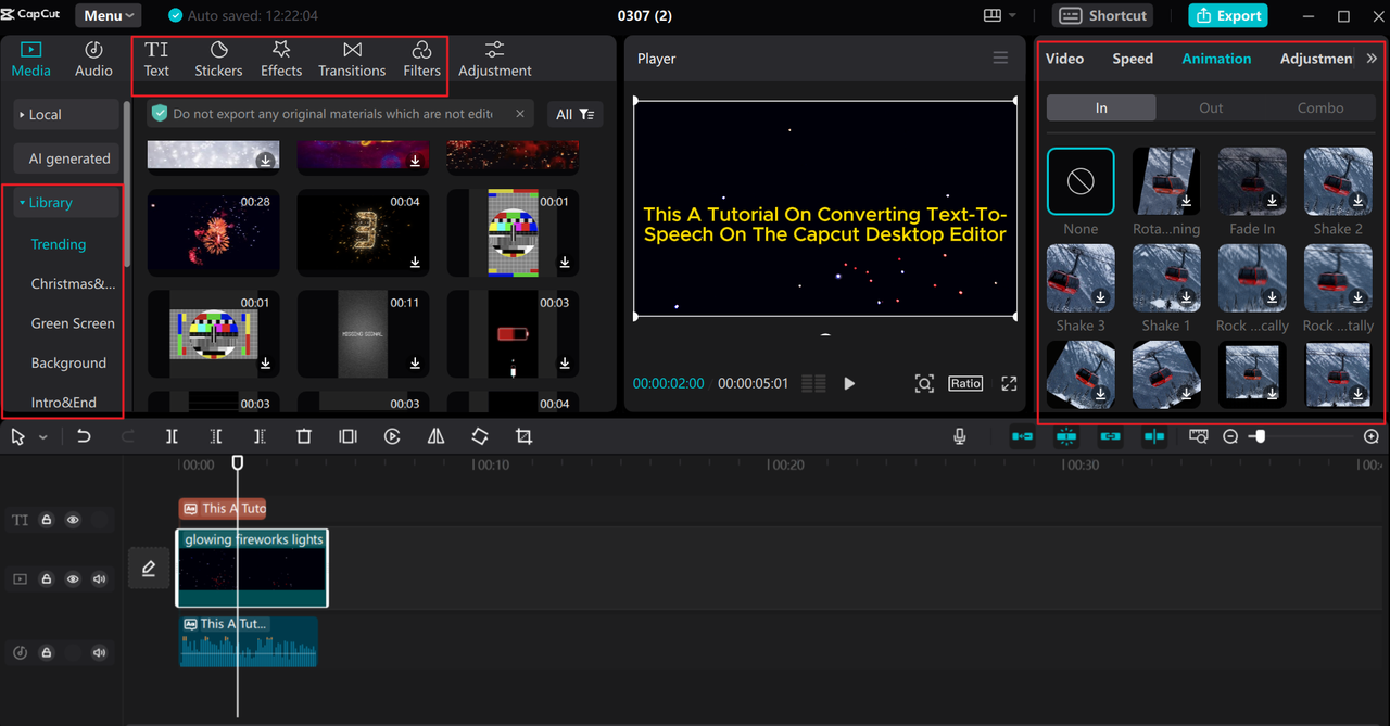 Video editing features and resources on CapCut desktop video editor, the best AI voice generator