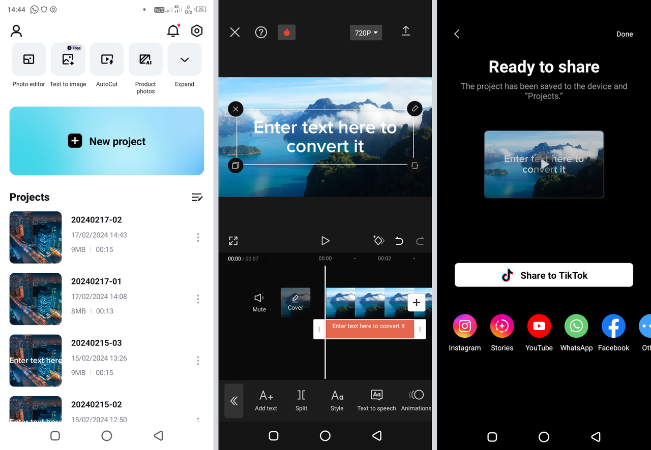 Transform text to speech on the CapCut mobile editor, one of the best AI voice generators