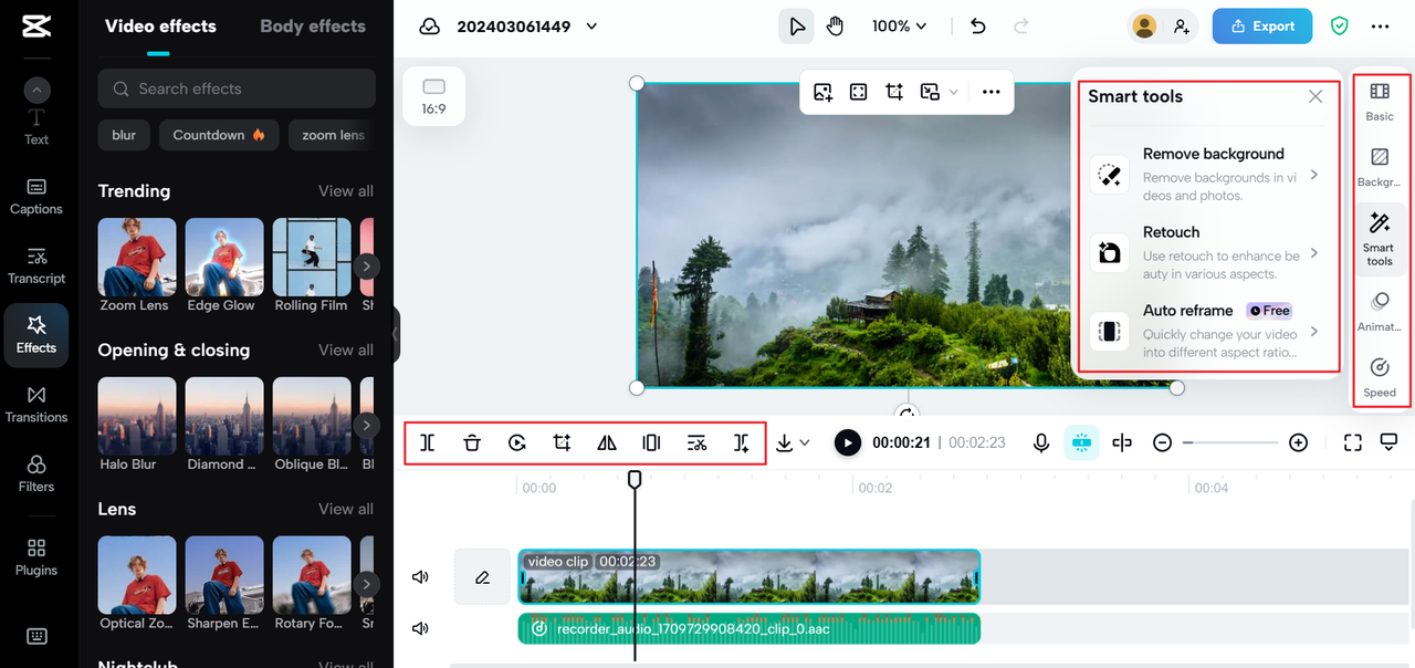 Video editing features and resources on the CapCut online video editor and Google Voice recorder