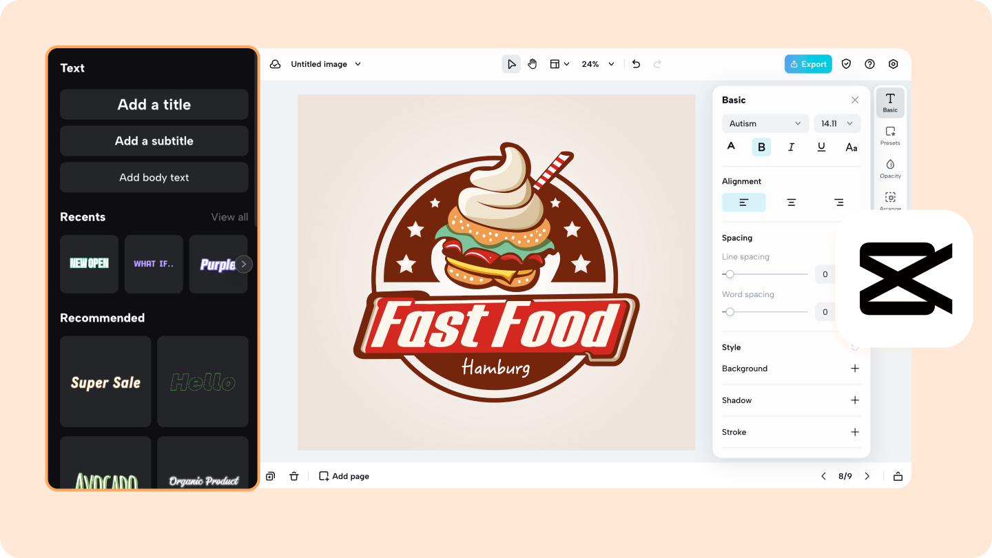 thiết kế logo thức ăn nhanh