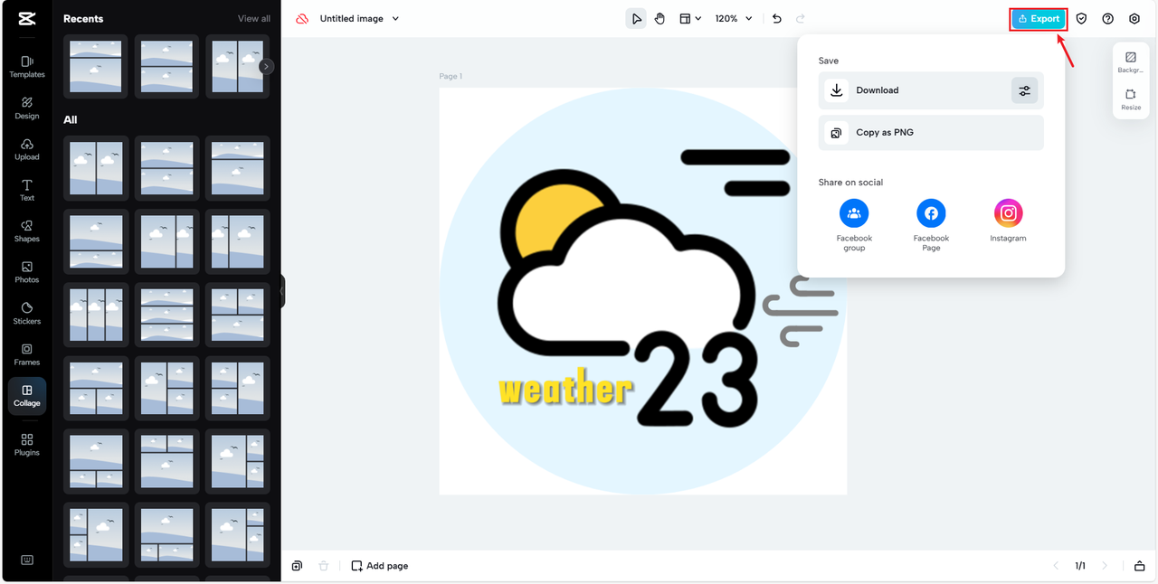 Export or share your Android icon