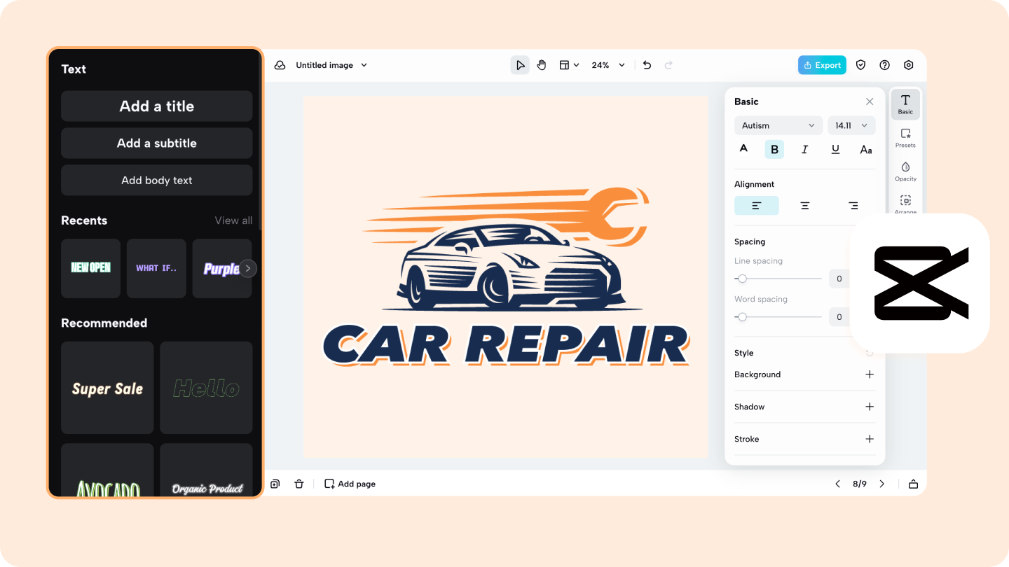 car repair shop logo