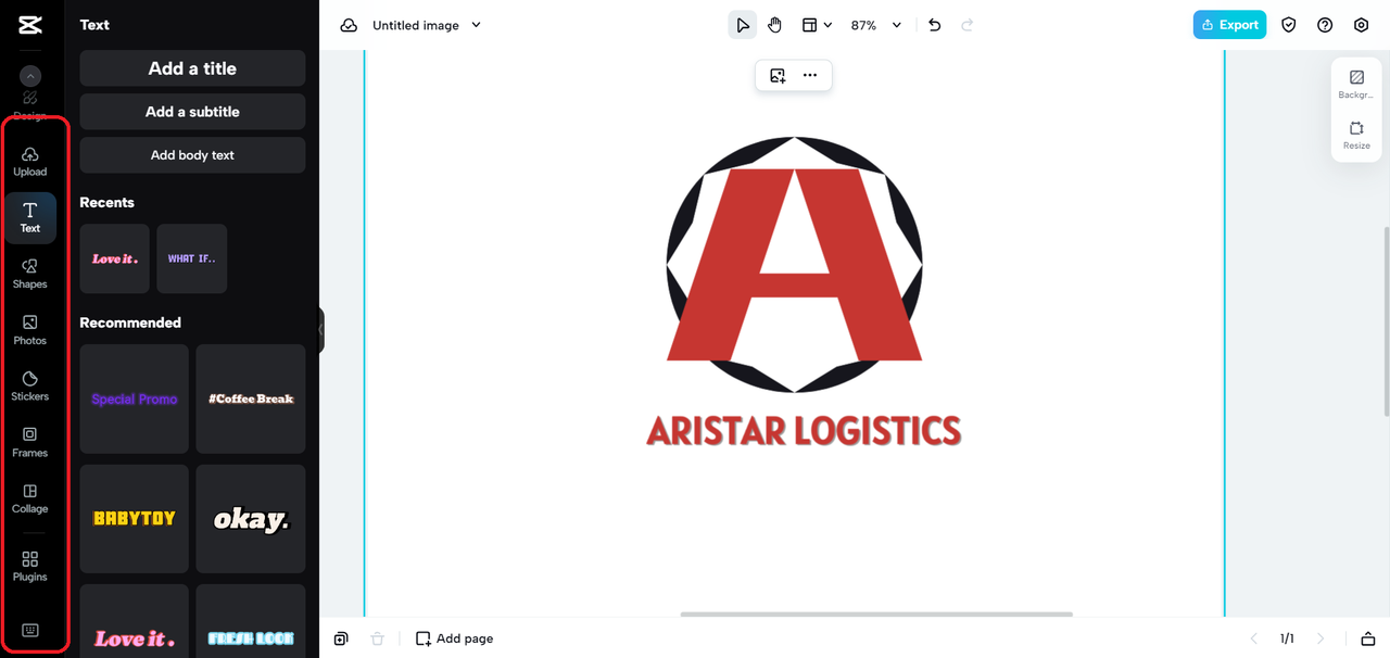 further customize your logo