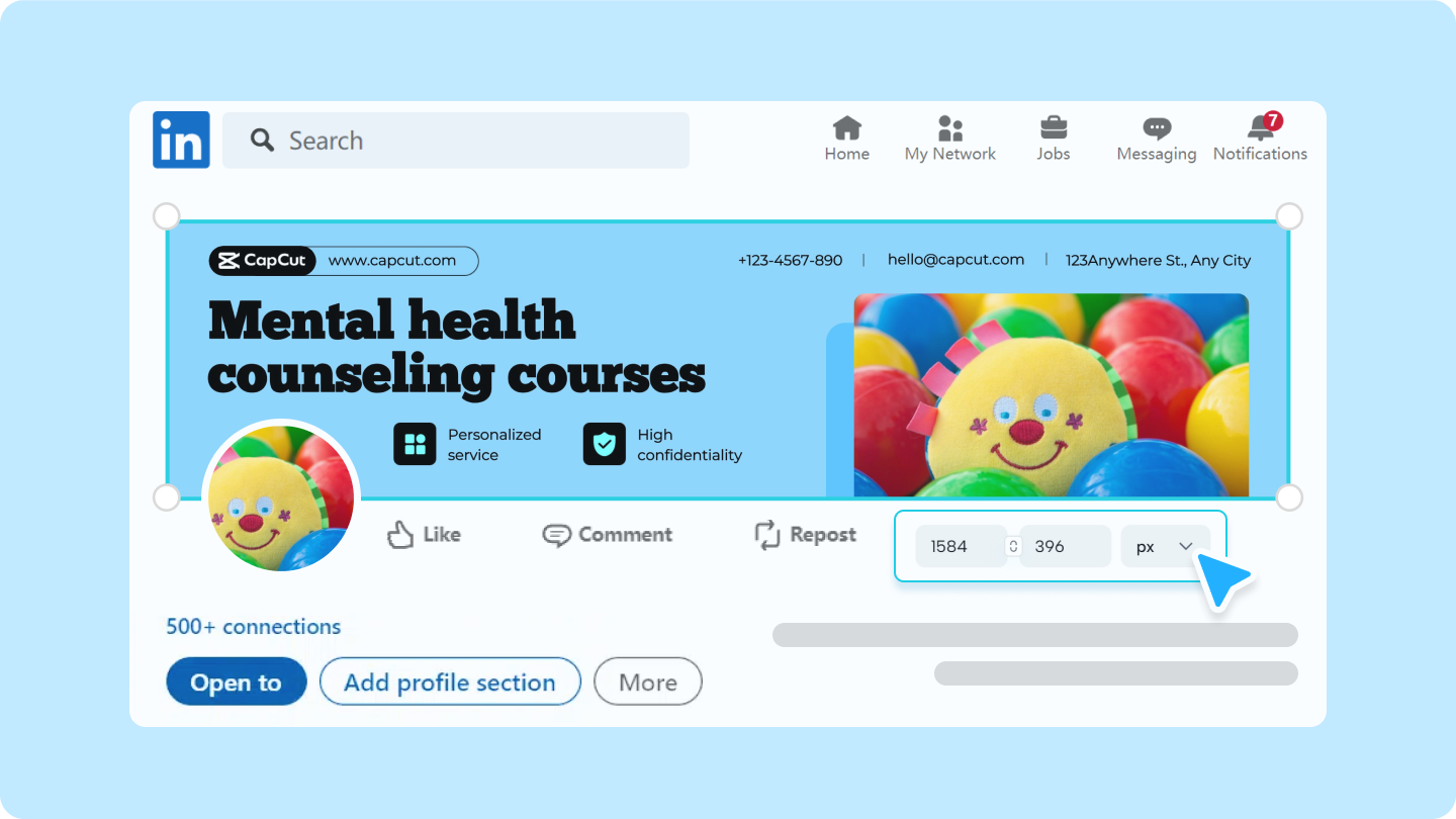 Linkedin afiş boyutu