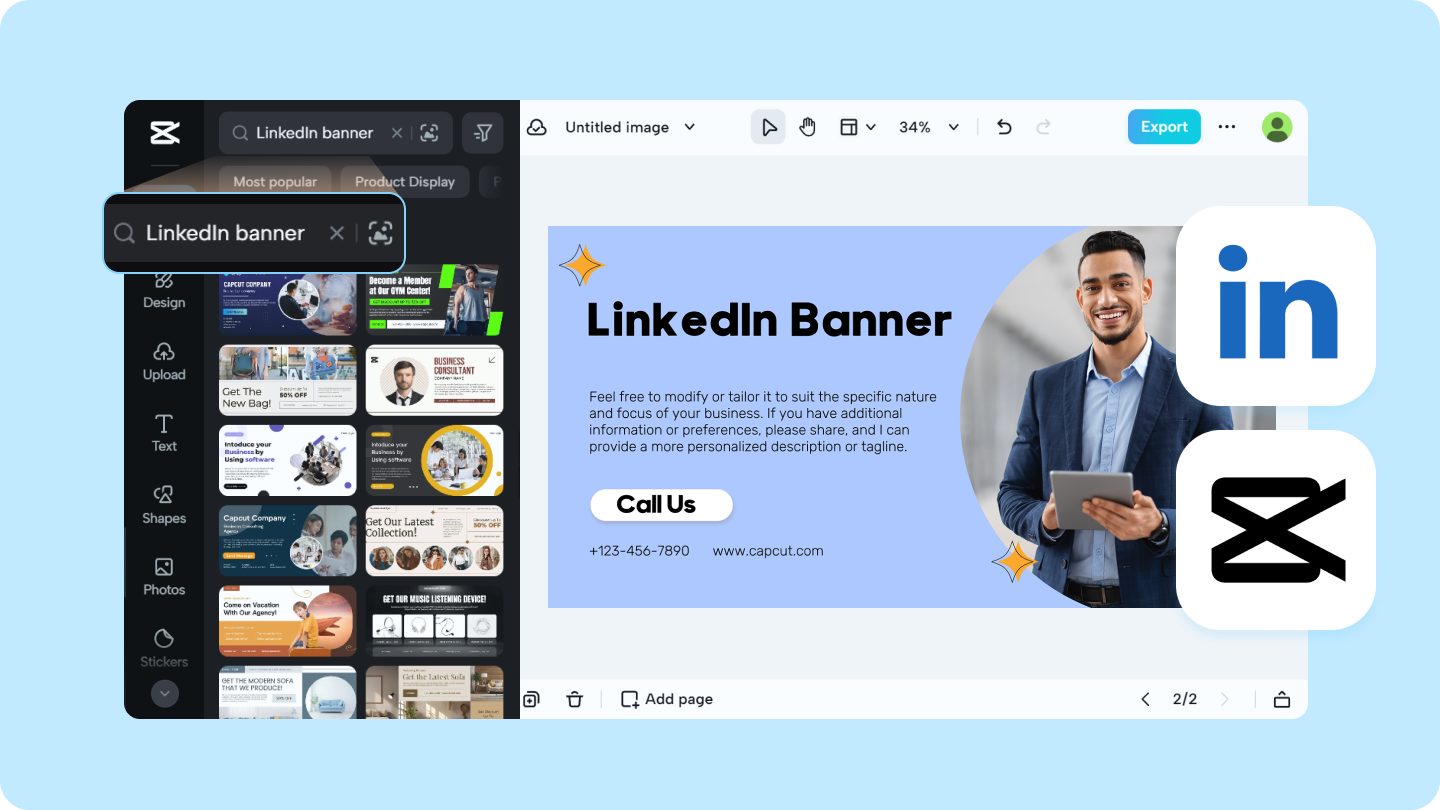 create linkedin banner