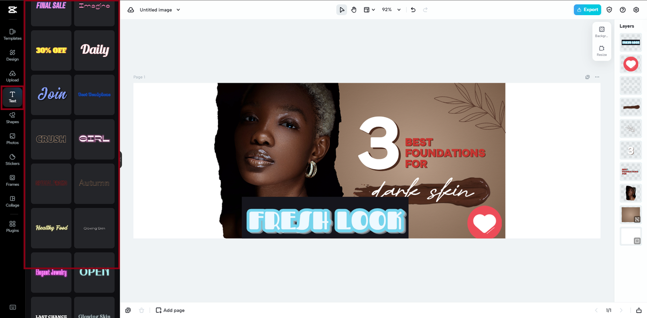 consider using animated captions and text