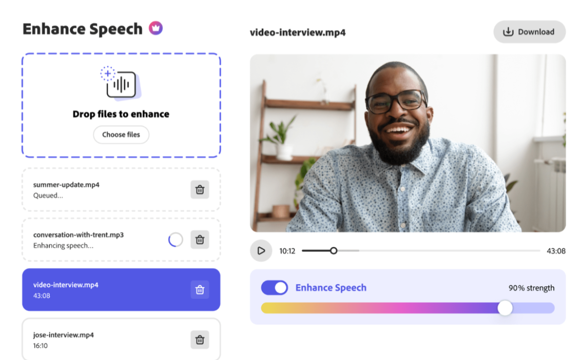How to use Adobe podcast audio enhancer