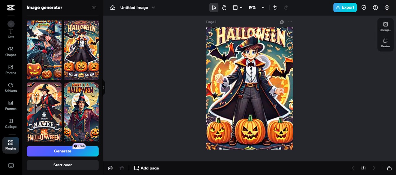 use ai text to design