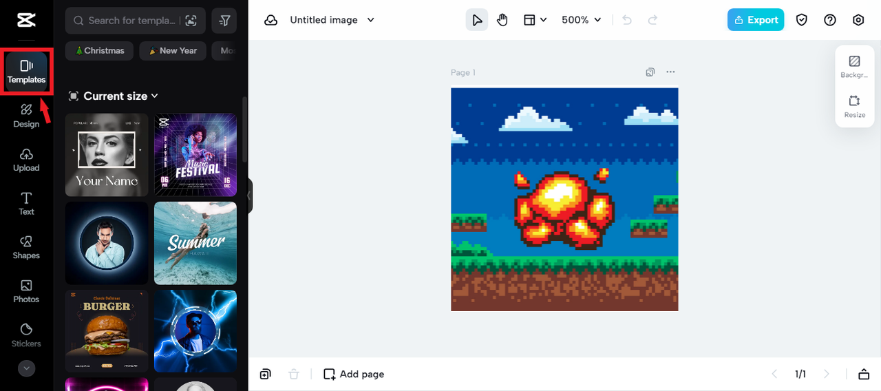 Templates of Minecraft server icon