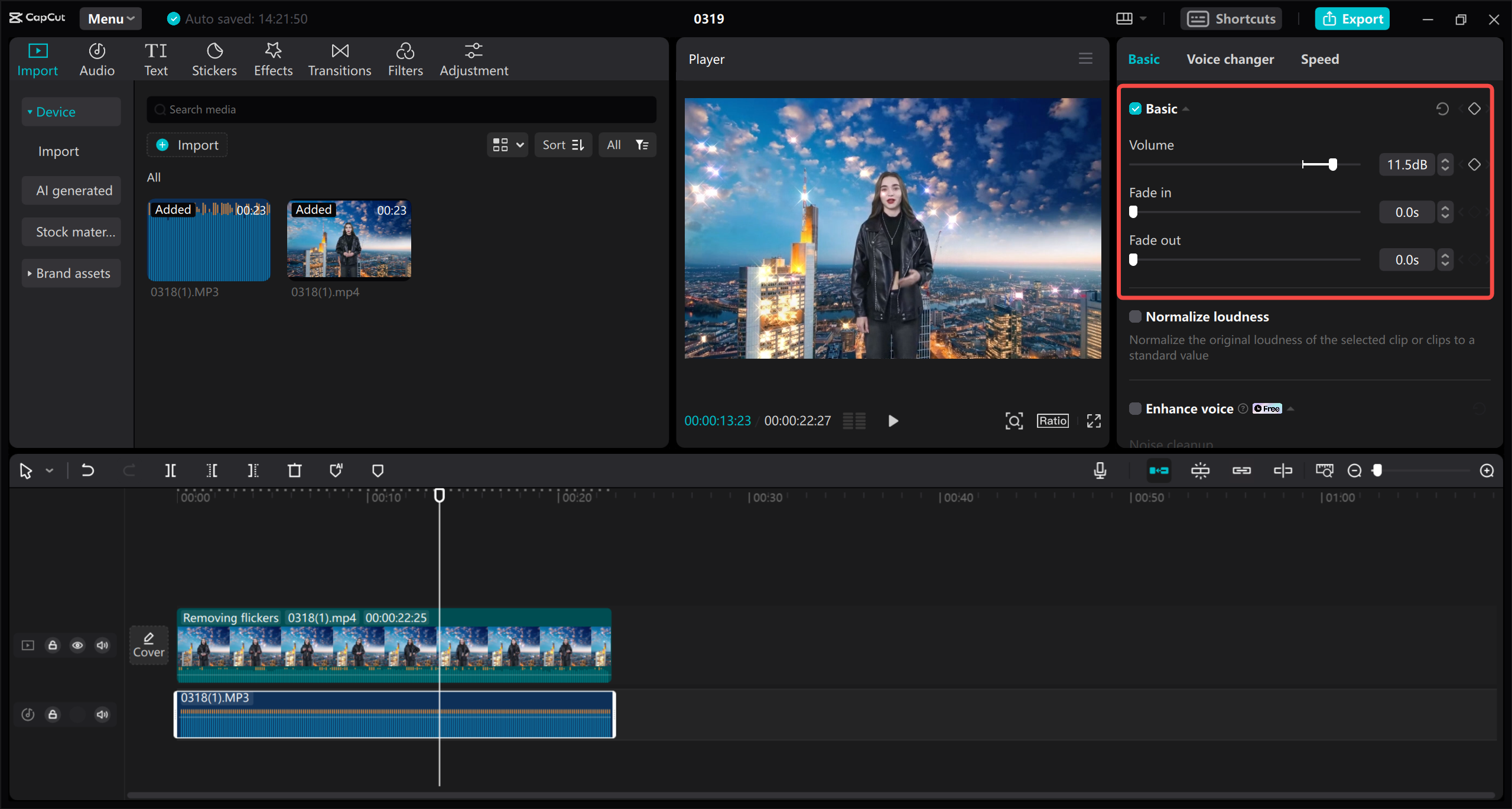 Professional volume booster for enhanced audio: CapCut desktop video editor