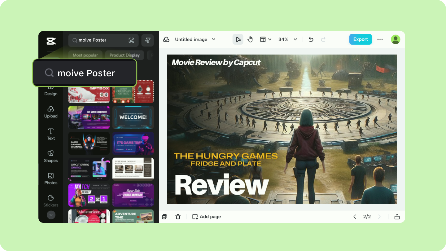 Crea póster de película en línea