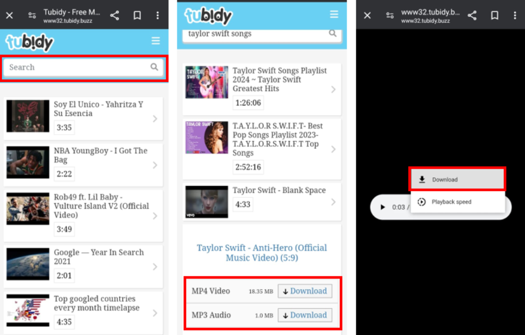 How to get Tubidy MP3 downloaded on mobile