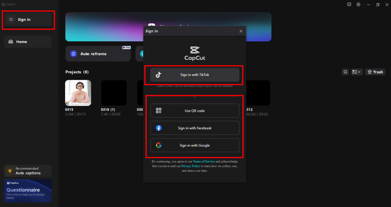 Download and sign up 